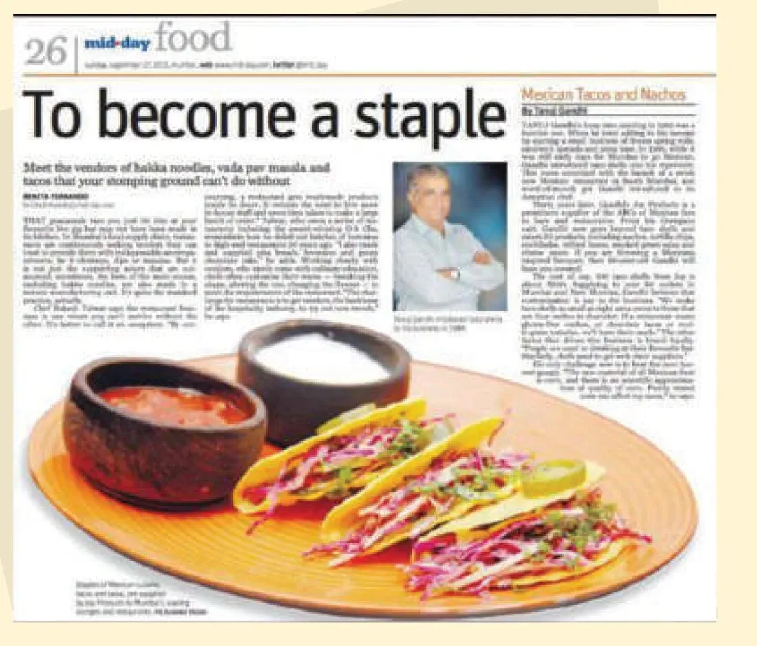 mid-day feature on Joymex Foods, headlined To become a staple