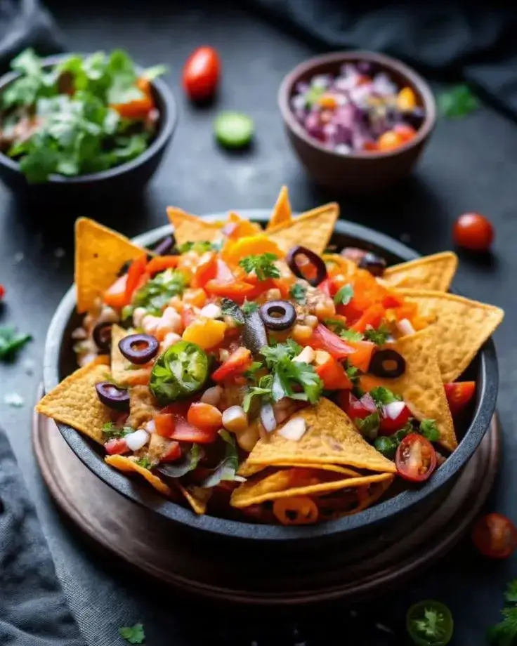 Nachos, plated